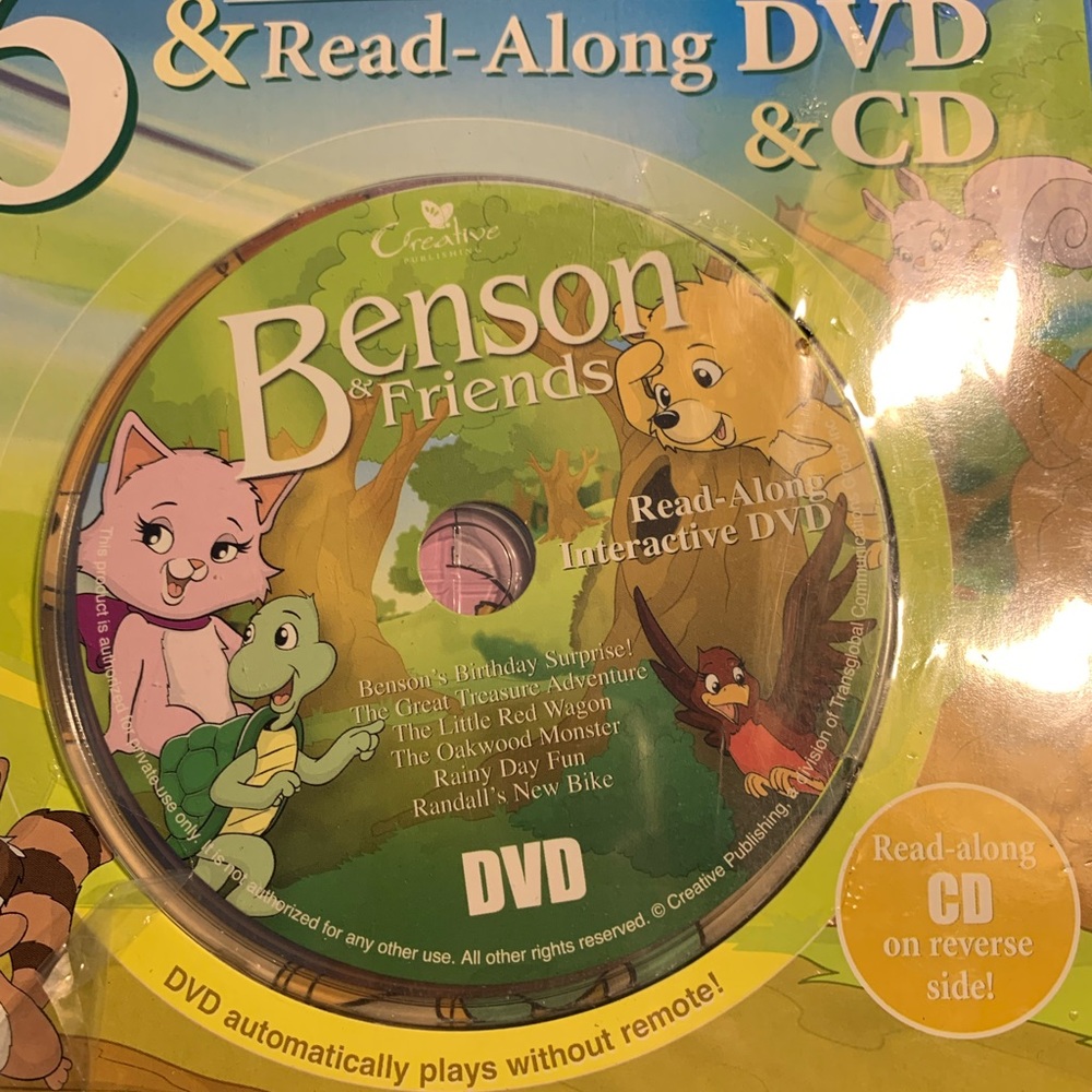 creative kids, six story book and read a long DVD s and CD